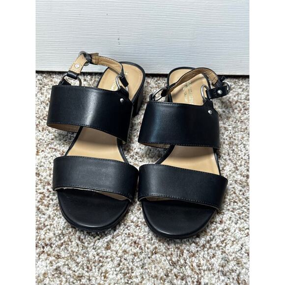 Naturalizer Sandals AUBREE, size 8.5; Black Synthetic Leather; chunky sandals - Picture 3 of 8